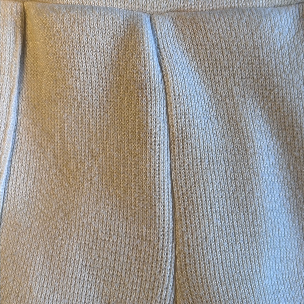 Zara Joggers Elastic Waist Cream Knit SZ Sm Minimalist Loungewear - Picture 8 of 9
